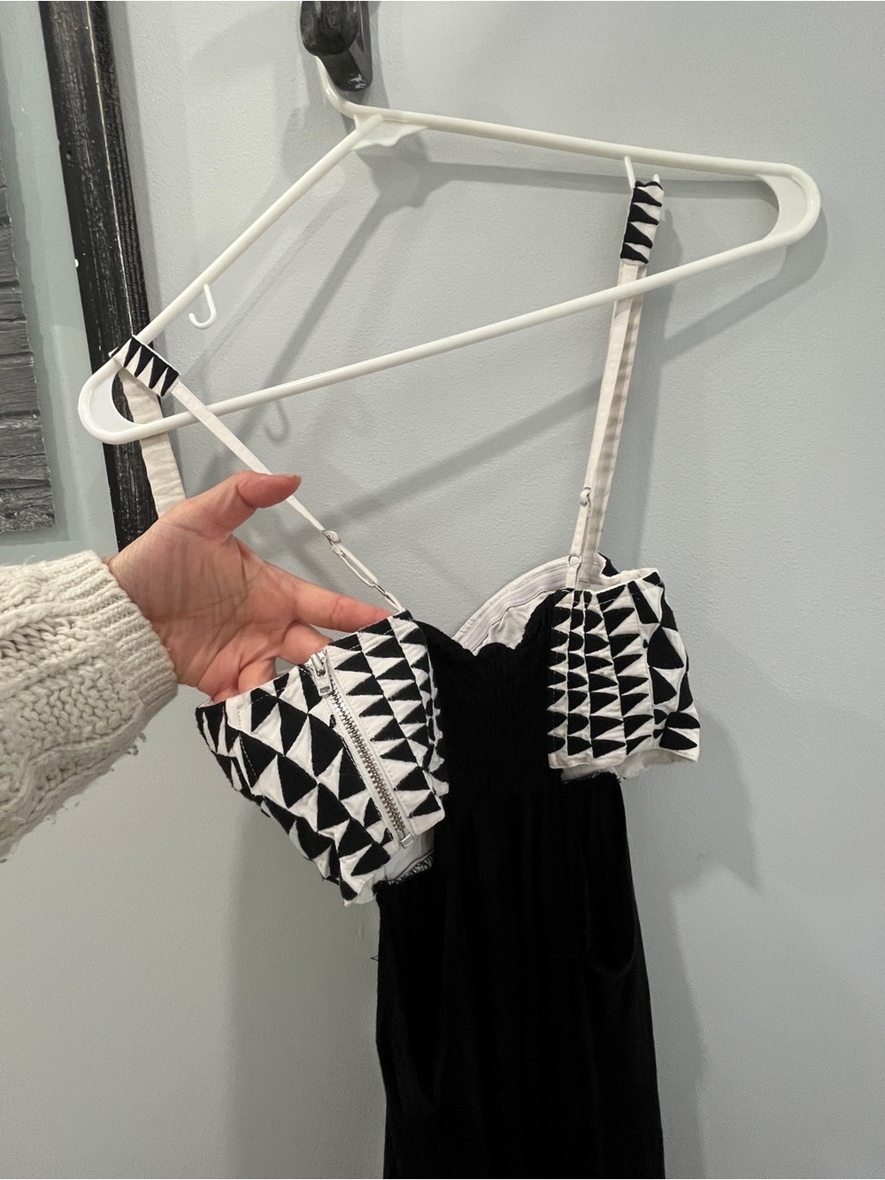 Mara Hoffman Black Strapless Maxi with Colorful Chevron Waist - Picture 7 of 11